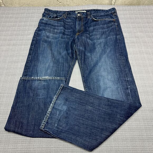 Vince Jeans‎ Mens 38x34 Bootcut Bootcut Distressed Faded Whiskering USA - Picture 1 of 14